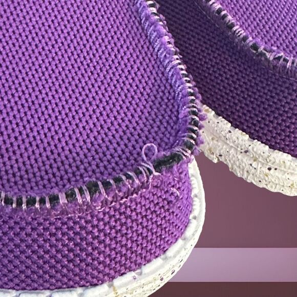 Hey Dude Wally Sox Tri Men’s Size 8 Loafer Fans LA Purple Gold Slip on 112566021 - Picture 10 of 10